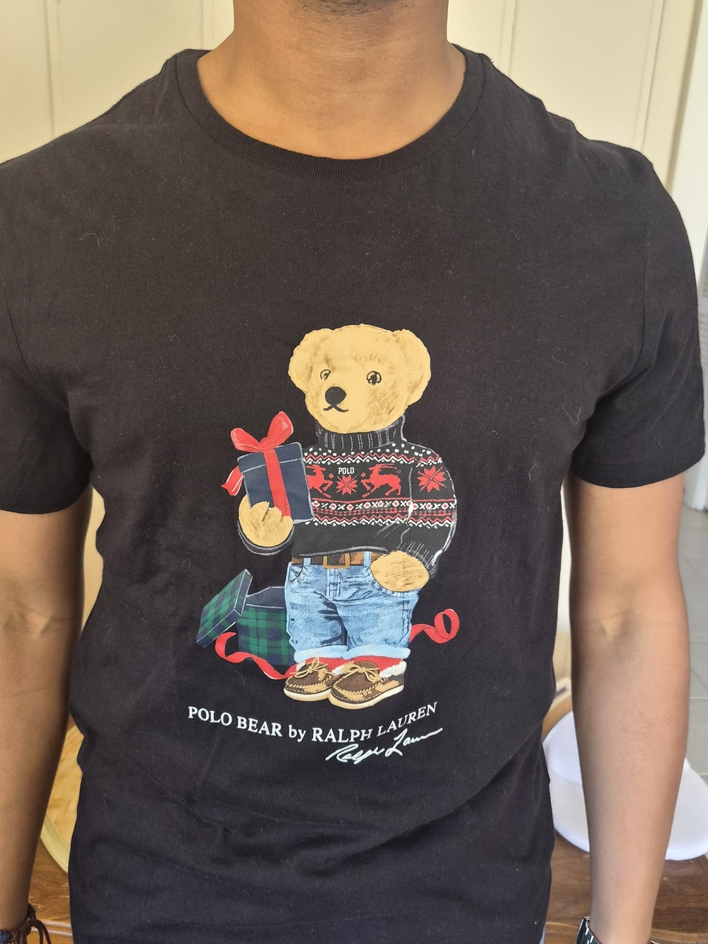 Ralph Lauren Black Polo Bear Graphic Tee